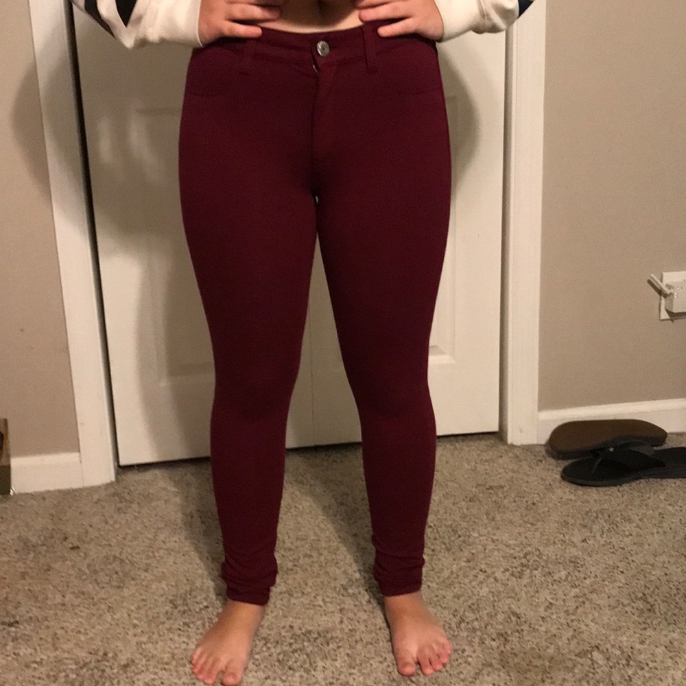 American Eagle, super stretch, jegging, maroon